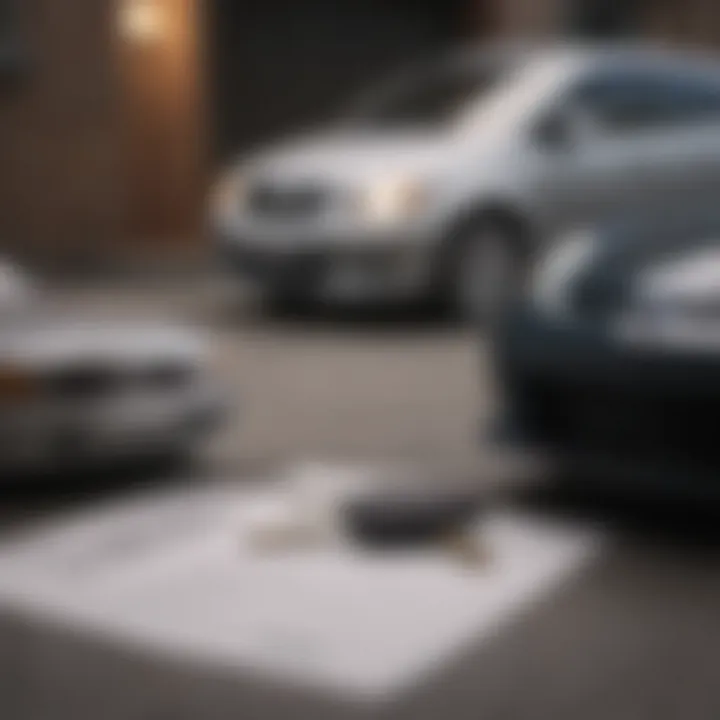Key and rental car agreement