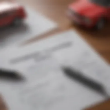 A group of insurance documents and a pen on a desk