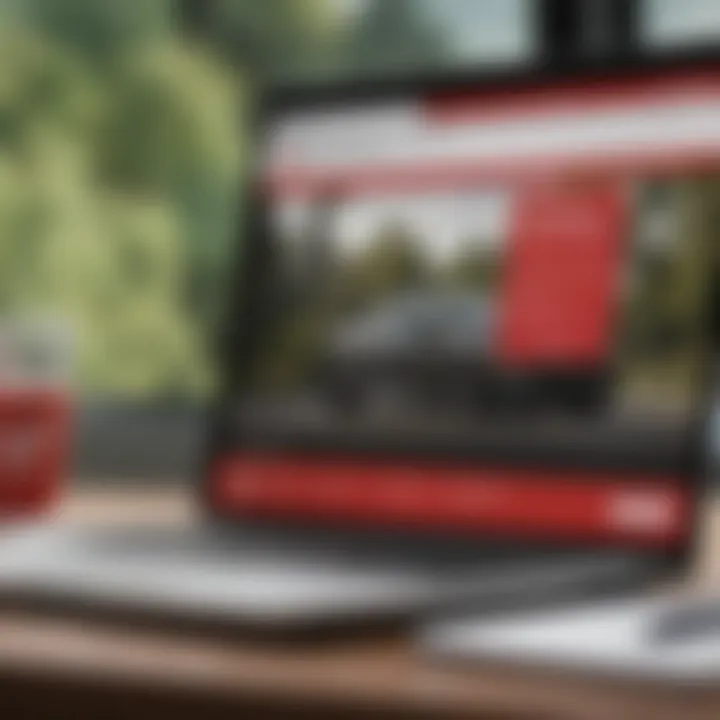 A laptop screen displaying a State Farm policy management website