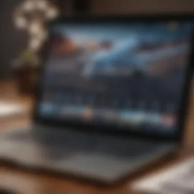 Close-up of a laptop displaying flight booking options