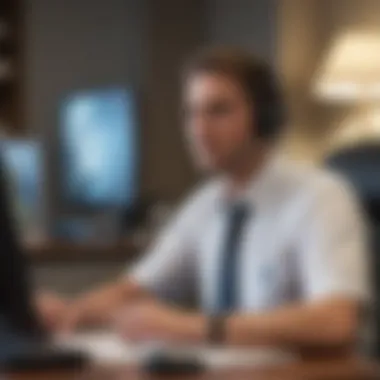 Customer service representative assisting with Allstate policy inquiries
