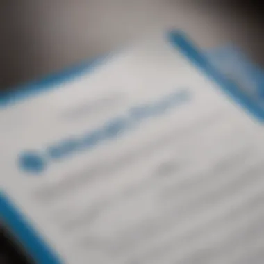 Detailed view of an Allstate insurance policy document