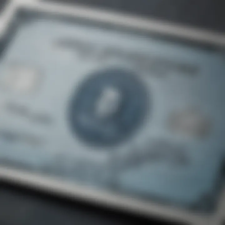 Close-up of American Express Blue Cash Card showing its sleek design