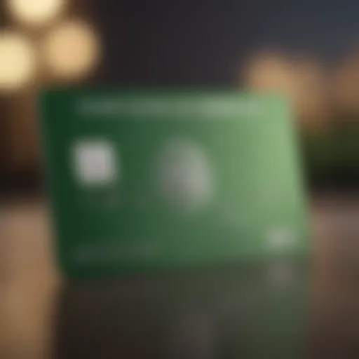 Sleek design of Amex Green card showcasing its unique features.