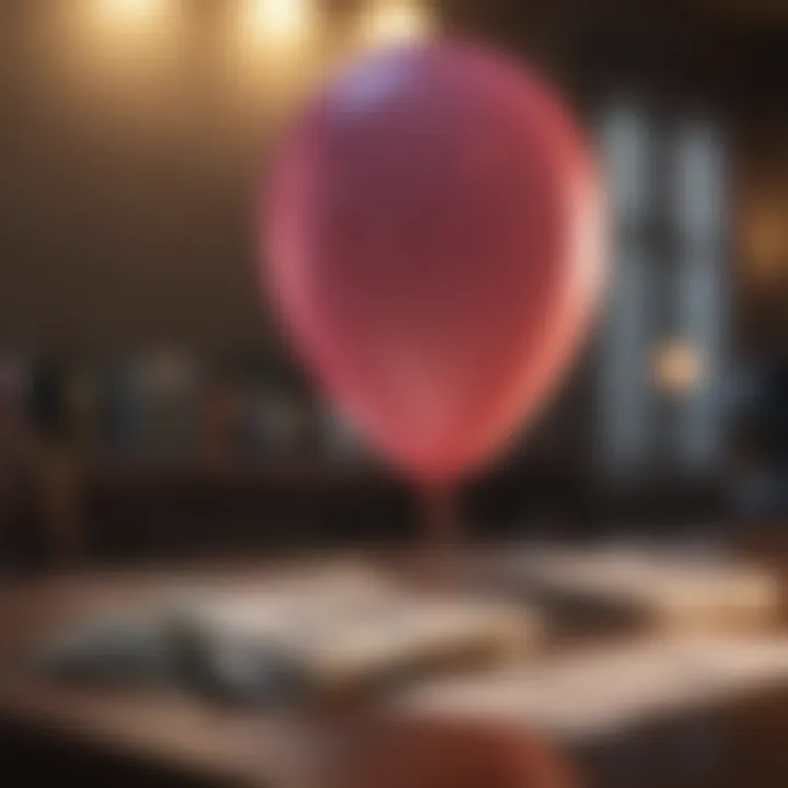 Visual representation of balloon payment concept