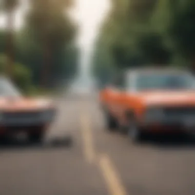 Visual comparison between no-fault and fault insurance systems