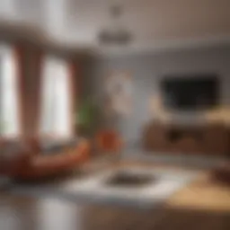 A beautifully renovated living room showcasing modern design