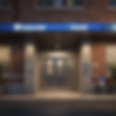 Exterior view of a Chase Bank branch showcasing security features
