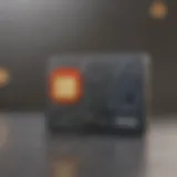 Close-up of a secured credit card with a digital lock symbol