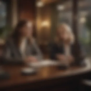Customer discussing banking options