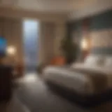 A luxurious hotel room showcasing Delta Rewards accommodations