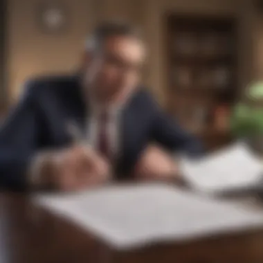 Careful Credit Management A thoughtful individual analyzing financial documents, representing careful credit management.
