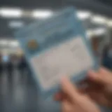 A traveler holding a passport with vaccination documentation.