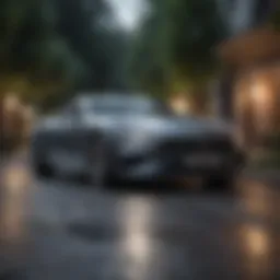 Luxury car in a pristine setting