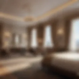 Luxury hotel room showcasing comfort and elegance