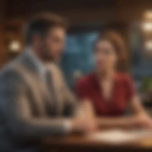 Illustration depicting individuals considering joint bank accounts