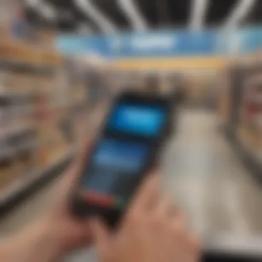 PayPal at Walmart Checkout In-store checkout scene featuring PayPal payment