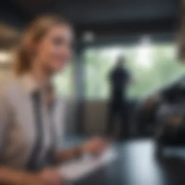 Customer Assistance Excellence Customer service representative assisting a client