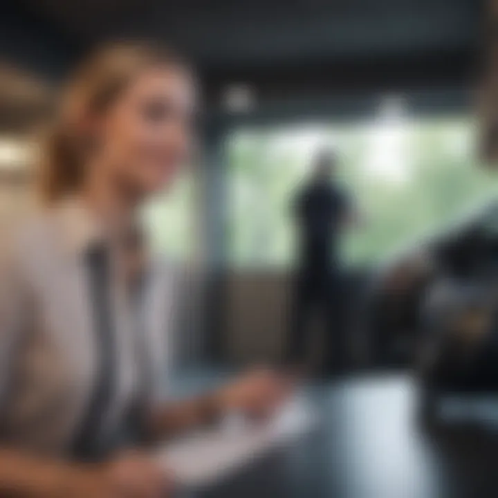 Customer Assistance Excellence Customer service representative assisting a client