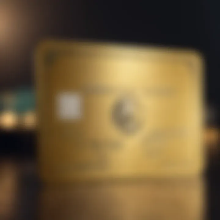 Close-up of the American Express Gold Card highlighting its premium features