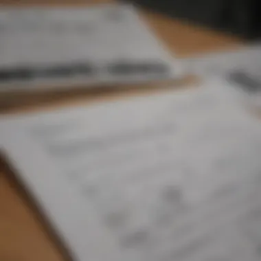 A close-up of vehicle registration documents on a table