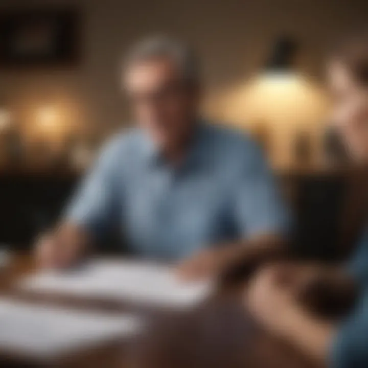 Customer discussing policy options