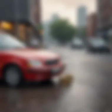 Visual representation of financial losses associated with driving without insurance