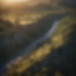 Aerial view of a pristine land ready for purchase