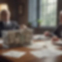 Conceptual illustration of financial planning for end-of-life expenses