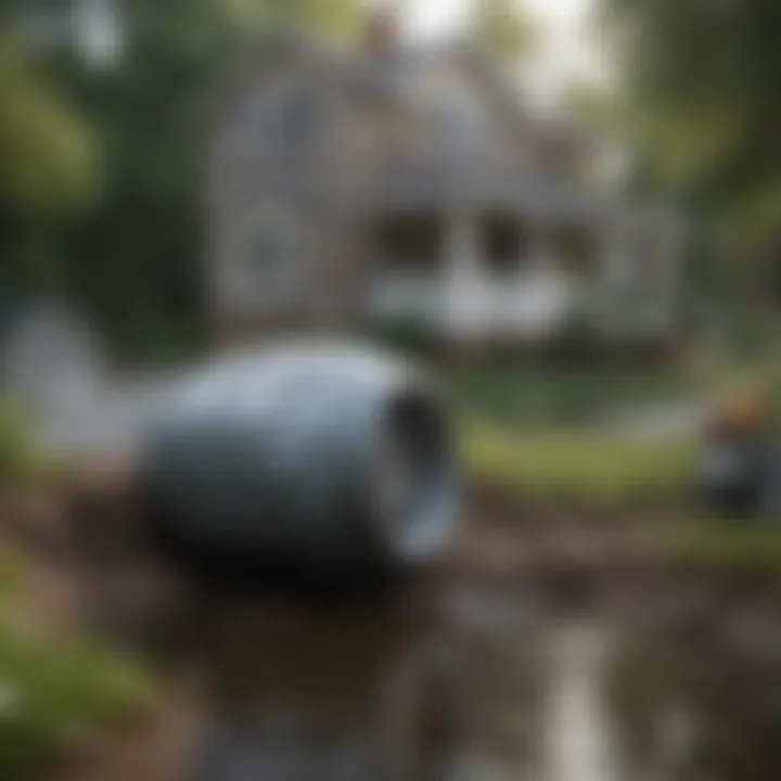 Diagram explaining homeowners insurance coverage for sewer backup
