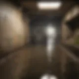 Illustration of a flooded basement due to sewer backup