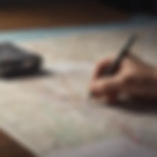 A traveler looking at a flight map, planning future trips.