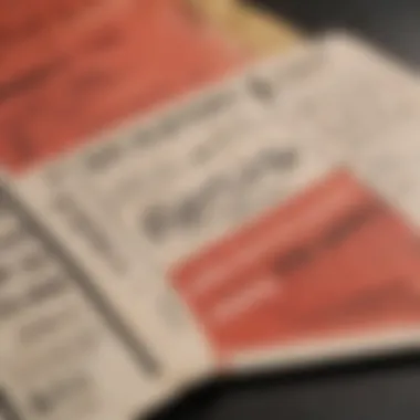 A close-up of concert tickets with a subtle background of a music venue