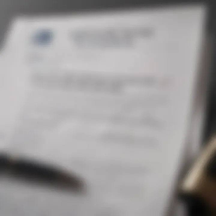 A close-up view of a car insurance policy document on a desk