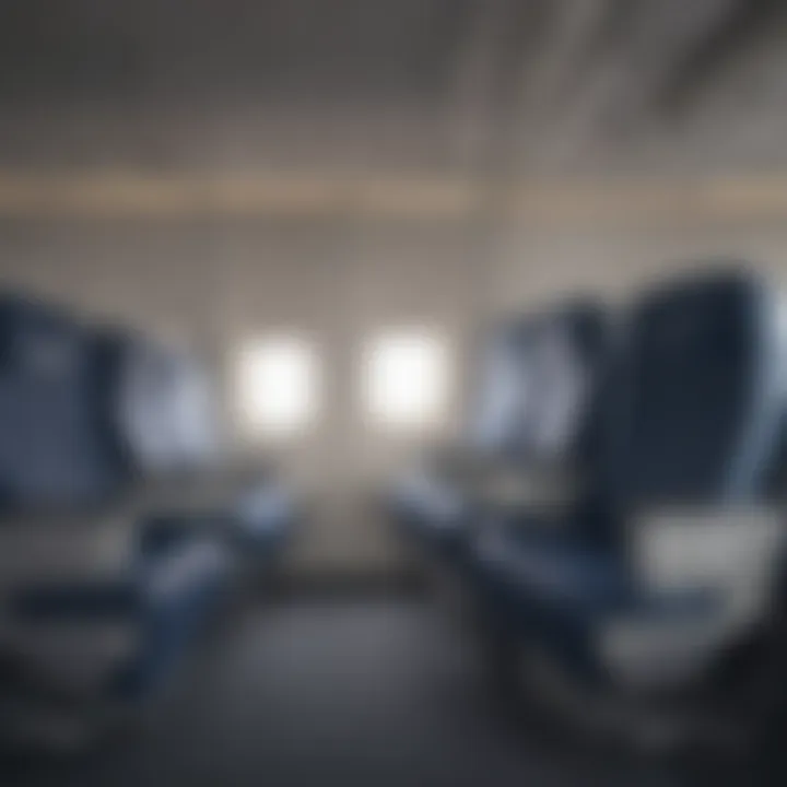 Illustration of JetBlue Airlines cabin with comfortable seating