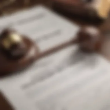 Legal documents and gavel highlighting the legal ramifications of uninsured driving