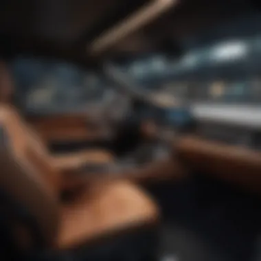 Advanced Technology and Comfort in Luxury Interiors Interior of a high-end automobile with advanced technology and comfort.