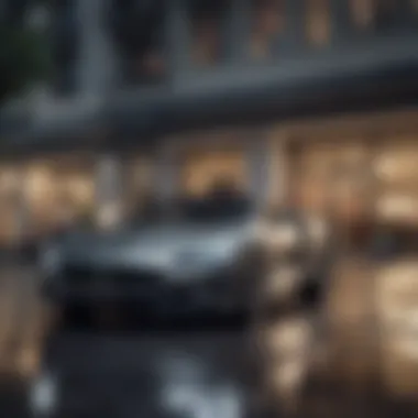 Symbol of Success: Luxury Cars in Upscale Settings A luxury car parked in an upscale environment symbolizing success.