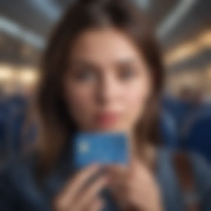Traveler maximizing JetBlue benefits