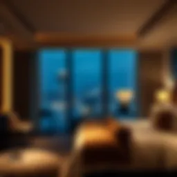 Luxury hotel room with points redemption