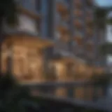 Hilton hotel exterior showcasing luxury accommodations