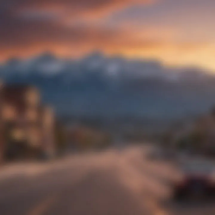 Scenic view of Denver with a backdrop of the Rocky Mountains