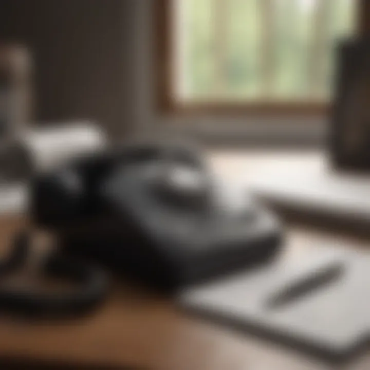 Communication Essentials A telephone with a notepad for taking notes