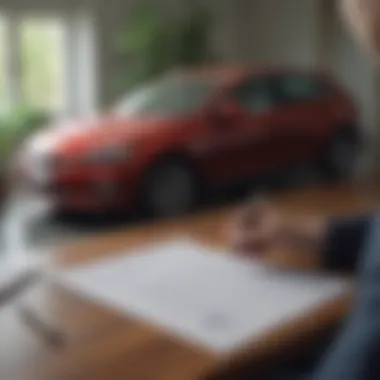 Person reviewing insurance documents in a calm environment