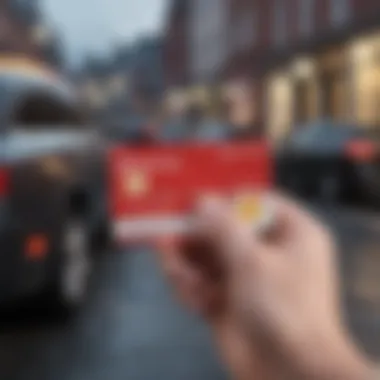 Visual highlighting the benefits associated with the Avis charge card.