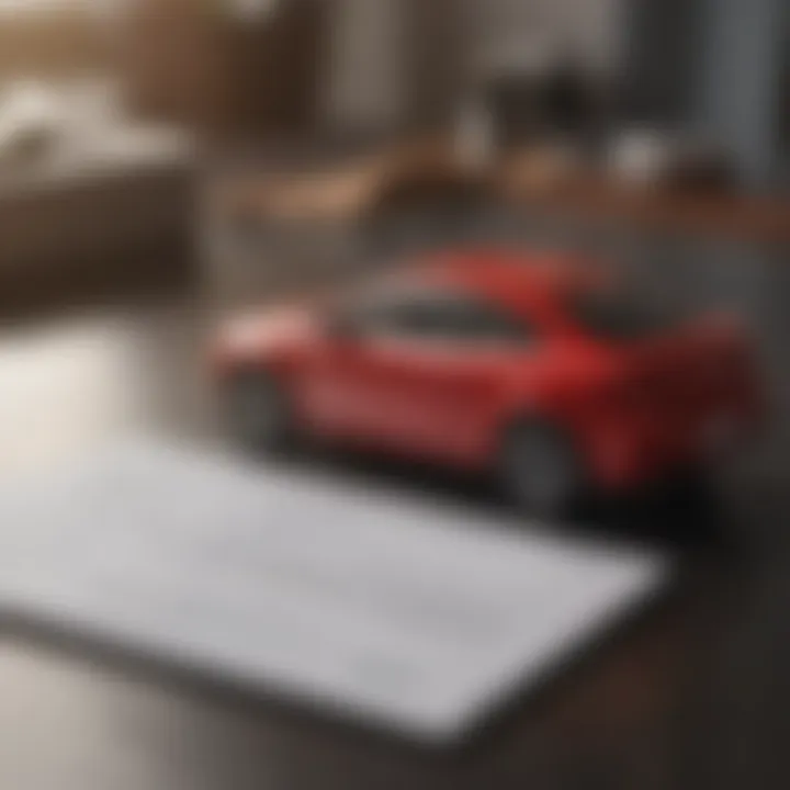 An individual reviewing a checklist of essential considerations for car buying.