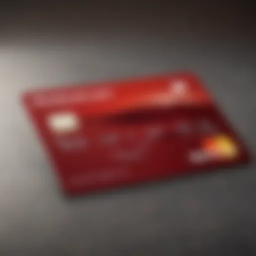 Visual representation of the RedCard credit card showing its features