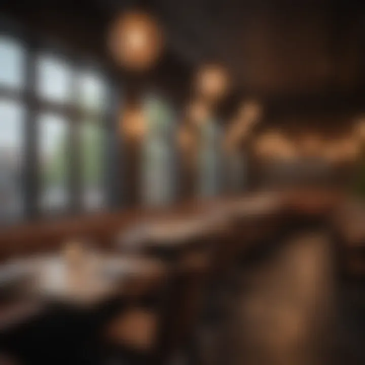 Stylish restaurant interior highlighting ambiance and decor