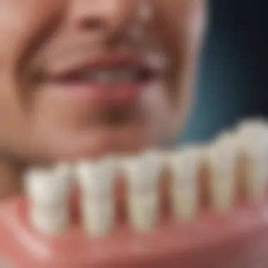 Visual representation of restorative dental procedures such as fillings and crowns