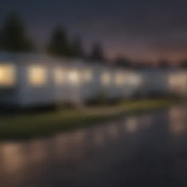 A mobile home showcasing various insurance coverage options.